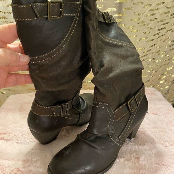 Women’s Amani Prima mid calf heeled boots with side zippers sized 8M - Picture 5 of 10